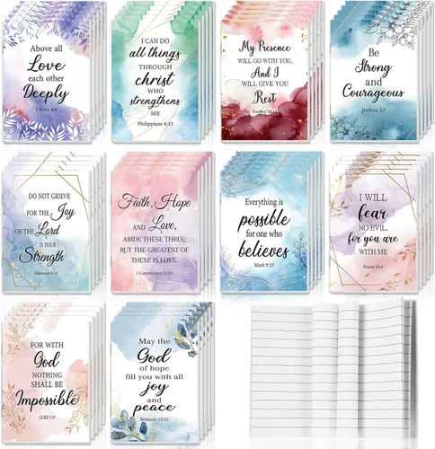 Miniatura 12 de Paquete de 50 cuadernos cristianos, diarios de oración, diario bíblico de bolsillo pequeño, diario de gratitud para mujeres y hombres, cuadernos