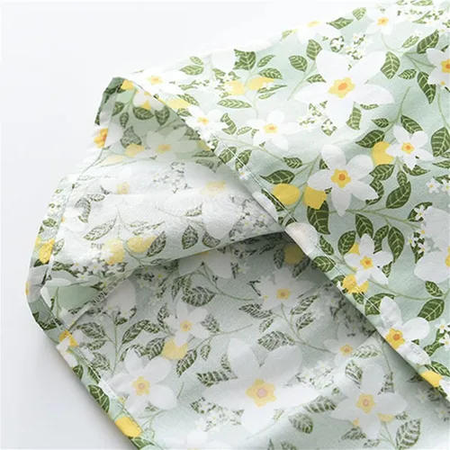 Miniatura 8 de Lethez Vestido de bebé para niñas pequeñas, vestido con botones, floral, sin mangas, con volantes