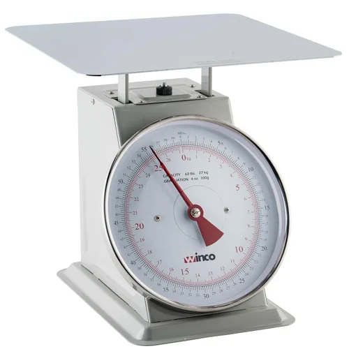 Miniatura 6 de Winco Escala de 40 libras/40.1 lbs con esfera de 8 pulgadas, mediana, blanca, acero