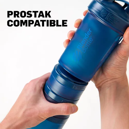 Miniatura 3 de BlenderBottle ProStak frascos de almacenamiento Twist n' Lock de expansión 2 paquetes con bandeja para pastillas, todo negro