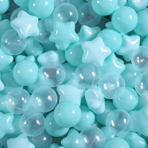 Miniatura 13 de Pelotas de Corral de Bolas Realhaha 50 100 200 500, Formas de Estrella para Bebés Niños Parque Infantil Bolas de Plástico para Bebés Piscina