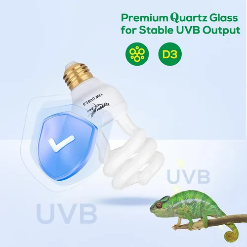 Miniatura 6 de Bombilla UVB para reptiles, 5.0 13 W UVB para reptiles, Hygger zoo UVA UVB para reptiles, bombilla UVB para reptiles reptiles, luz UVB para cangrejo