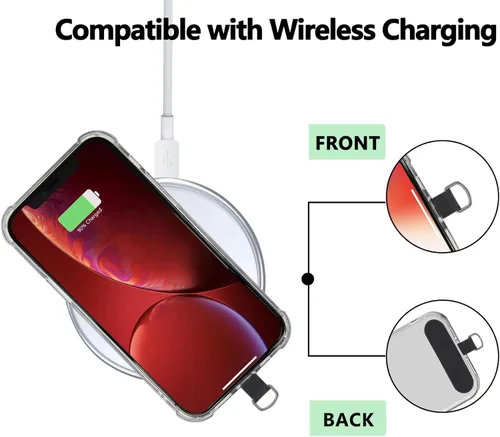 Miniatura 5 de Cordón para teléfono celular, 2 cordones cruzados para teléfono para mujer con 2 correas de teléfono de muñeca y 4 conectores, Negro Rosa claro