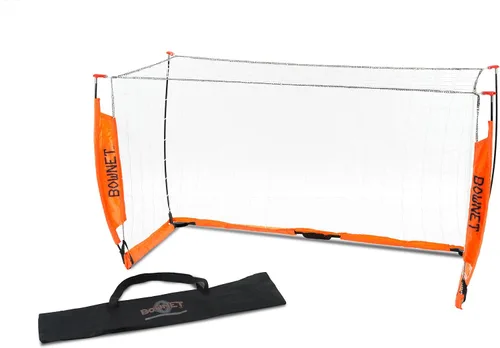 Bownet - Portería de fútbol portátil con red - Portería de fútbol plegable emergente para entrenamiento y práctica - Marco de metal duradero