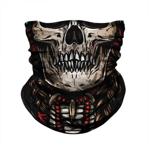 Miniatura 3 de Máscara de calavera pañuelo para el cuello gorro bufanda mágica diadema para protección de polvo sol y viento