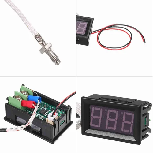 Miniatura 5 de Fafeicy Industrial Digital Thermometer, K Type Thermocouple Probe with LED Display, -30 to 800 Celsius, Perfect for Water Heater and Industrial Green