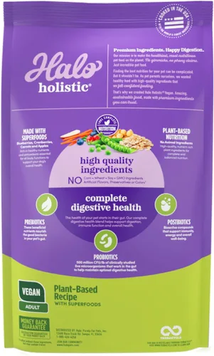 Miniatura 2 de Halo Receta vegana holística a base de plantas para perros adultos con superalimentos, bolsa de 3.5 libras