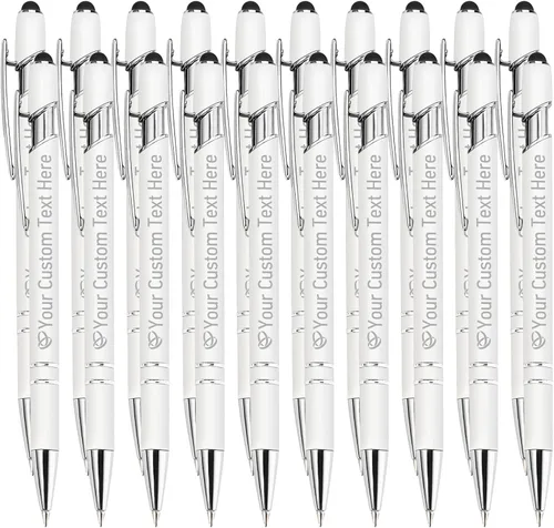 Miniatura 104 de STREADVE Bolígrafos personalizados personalizados con nombre grabado, logotipo, texto, bolígrafos de escritura suave, regalo personalizado para Negro