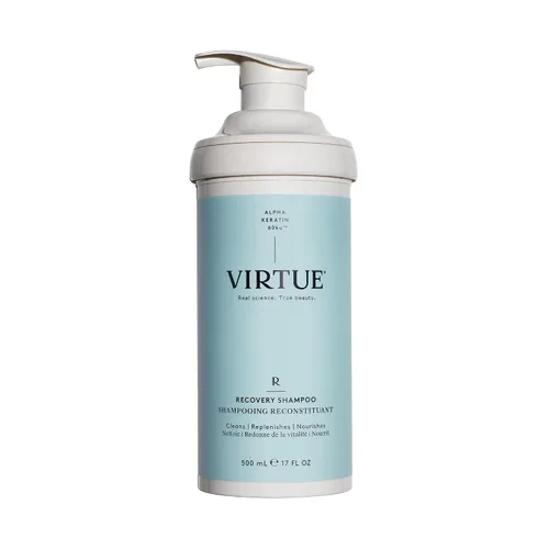 Miniatura 11 de VIRTUE Champú de recuperación sin sulfato con queratina y aceite de semilla de baobab para cabello dañado, color seguro