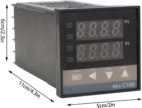 Miniatura 2 de PID REX-C100 - Controlador digital de temperatura + relé de estado sólido de 40 A, termopar K GD 40A SSR