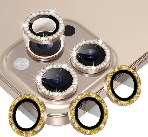 Miniatura 55 de AGVEE Paquete de 6 protectores de lente de cámara para iPhone 14 Pro de 6.1 pulgadas/14 Pro Max de 6.7 pulgadas, con diamantes brillantes y anillo