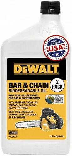 Miniatura 13 de DEWALT – Aceite biodegradable para barra y cadena – Verde, ecológico, no tóxico, lubricante profesional para motosierra – Aceite ultralimpio