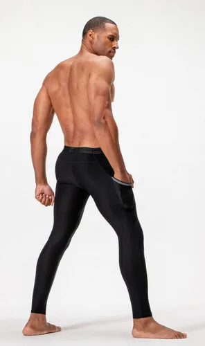 Miniatura 4 de DEVOPS Paquete de 2 leggings deportivos de compresión para hombre con bolsillosin bolsillo