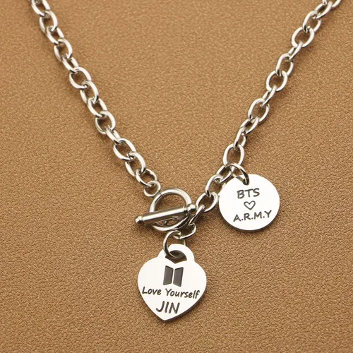 Miniatura 4 de ARETIS Kpop Bangtan - Collar para niños Be the best J-HOPE JIMIN JIN JK RM SUGA V Collar Bangtan Boys Lover Jewelry Gift for Bangtan Boys Fans