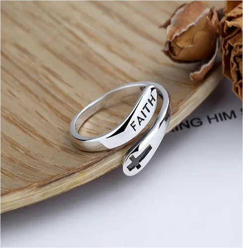Miniatura 40 de Anillo de plata de ley 925, minimalista, ajustable, hecho a mano, para mujeres y niñas
