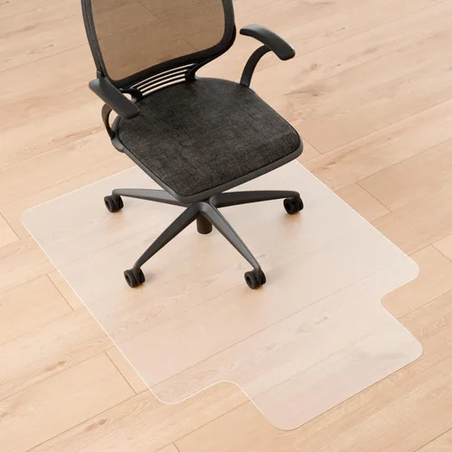 Miniatura 14 de Tapete para silla para suelos duros, 48" x 30", tapete de oficina para sillas con ruedas, tapete de plástico transparente para silla de escritorio