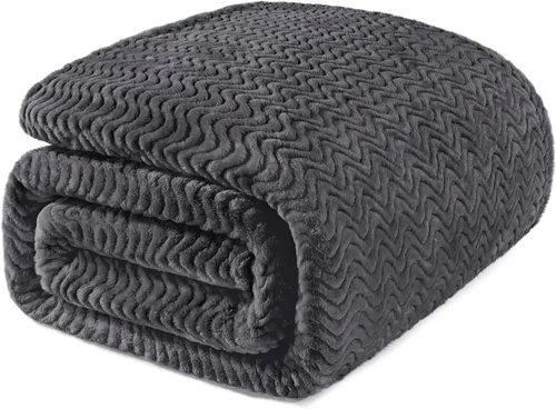 Miniatura 17 de Exclusivo Mezcla - Manta individual para cama, mantas de forro polar ligeras y acogedoras con textura ondulada decorativa, adecuadas para el Verde
