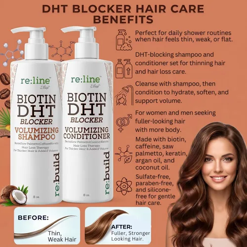 Miniatura 8 de Champú y acondicionador de biotina volumizing – Champú de volumen natural para mujeres Volumen de cabello sin sulfato champú y acondicionador