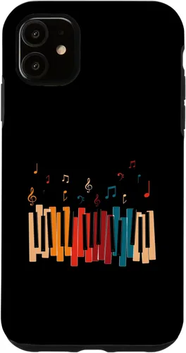 Miniatura 8 de iPhone 11 Pro Notas de Música Teclado Colorido Piano Case