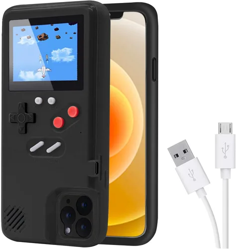 Miniatura 11 de Funda de consola de juegos para iPhone, funda protectora retro autoalimentada con 36 juegos pequeños, pantalla a todo color, funda de videojuegos
