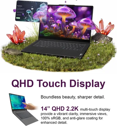 Miniatura 3 de Lenovo IdeaPad - Laptop con pantalla táctil 2.2K QHD 2 en 1 de 14 pulgadas Procesador AMD Ryzen 7 Win 11 16 GB de RAM SSD PCIe de 1 TB