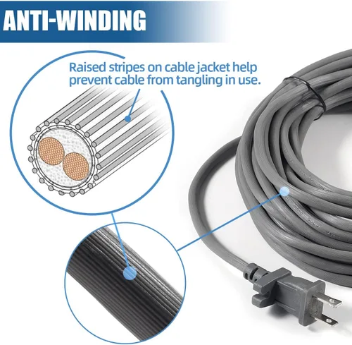 Miniatura 3 de Cable de alimentación de 36 pies para aspiradora Shark Navigator Lift-Away Pro NV355 NV356 NV357 UV400 UV540 NV36 NV60 NV80 NV360 NV370 NV585