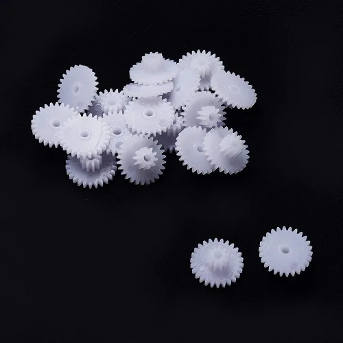 Miniatura 2 de Othmro 20 piezas de engranajes de plástico 26 dientes modelo 26102B engranaje de reducción engranajes de gusano de plástico para RC coche robot motor