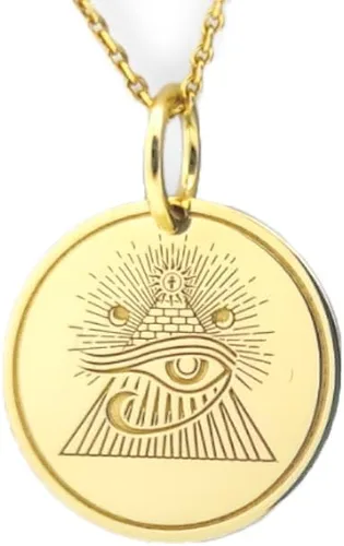 Miniatura 3 de Colgante de ojo malvado de oro macizo de 14 quilates, dije de collar de ojo de Horus