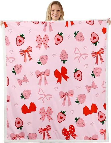 Miniatura 22 de Manfei Manta de vellón con diseño de mariposas florales en acuarela, manta acogedora para cama, sofá, decoración de habitación de niños, niñas