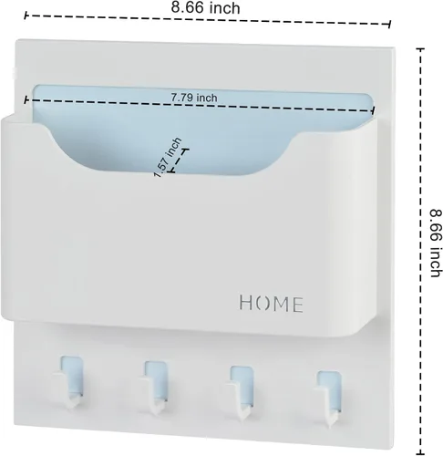 Miniatura 2 de Organizador de mesita de noche, adhesivo para colgar en la pared, estante flotante para entrada, correo/llaves, bueno para el hogar, dormitorio