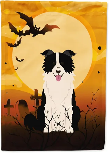 Miniatura 197 de Caroline's Treasures BB4307GF - Bandera de Halloween Airedale para jardín, bandera decorativa para patio exterior, obras de arte de patio, macizos