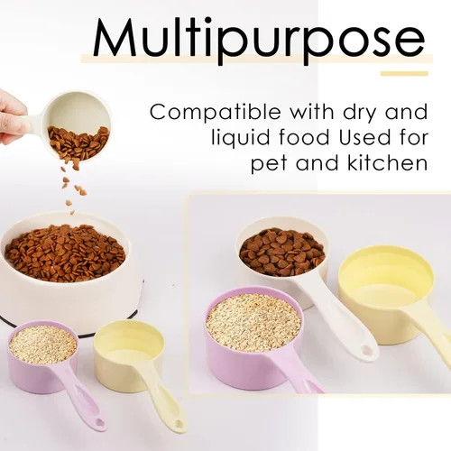 Miniatura 4 de Super Design - Cuchara de 1 taza para comida de perro, cuchara medidora de melamina para contenedores para perros, gatos, pájaros y conejos, cuchara