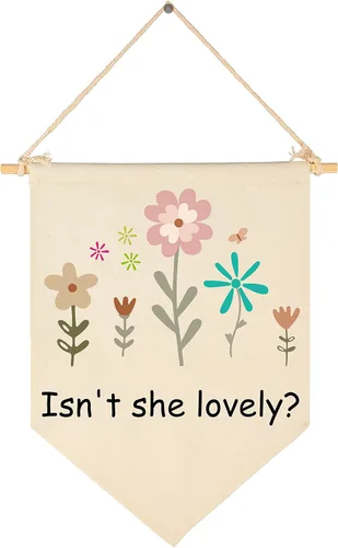 Miniatura 38 de Banderín Colgante de Lona "Stay Wild Ocean Child" - Bandera Decorativa para Pared, Regalo para Guardería, Bebé, Niños, Niño, Niña, Recién Nacido
