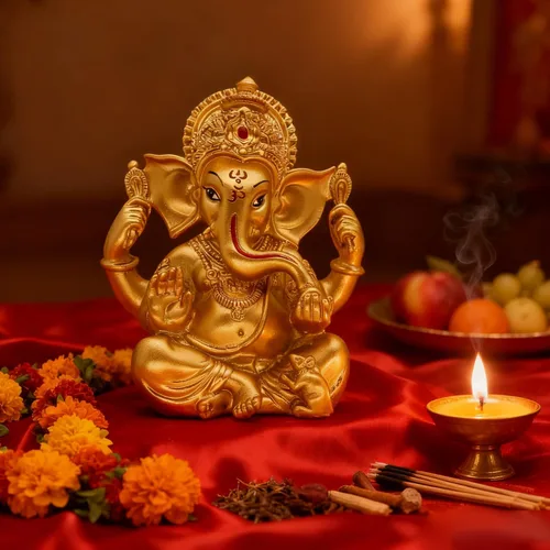 Miniatura 4 de BangBangDa Estatua hindú de Ganesha Diwali Decoración – India Dios Señor Ganesh Ganpati Ídolo indio Hogar Oficina Templo Mandir Puja Decoración