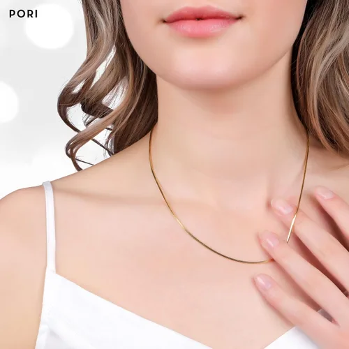 Miniatura 3 de PORI JEWELERS Cadena de serpiente italiana mágica de plata de ley 925 de 0.039 pulgadas, 8 caras, para mujer, fabricada en Italia