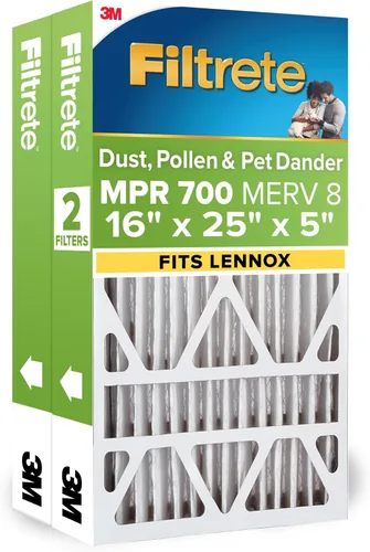Miniatura 10 de Filtrete 16x25x4 Filtro de aire para horno y aire acondicionado, MPR 700, MERV 8, se adapta a dispositivos Lennox y Honeywell, captura polvo, polen
