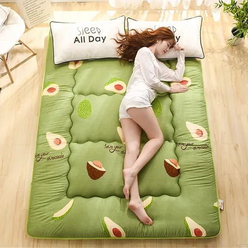 Miniatura 11 de Colchón enrollable de estilo japonés, colchón de futón grueso doble plegable, almohadilla para dormir individual/doble para dormitorio, colchón