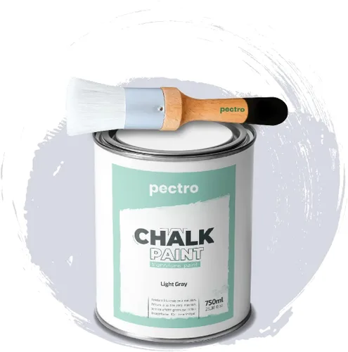 Pintura de tiza para muebles, 25 onzas líquidas (25.4 fl oz) + pincel especial para pintura de tiza, pintura para muebles, sin lijar ni imprimar,