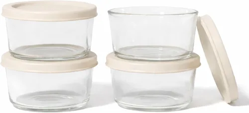 Miniatura 35 de Juego de 8 recipientes de vidrio para almacenamiento de alimentos (4 recipientes + 4 tapas sin BPA), 6.5 tazas, a prueba de fugas, aptos