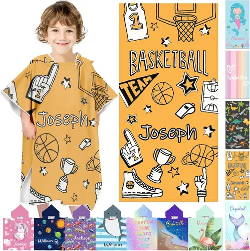 Miniatura 39 de Toallas de playa personalizadas para niños, toallas de playa personalizadas con nombres, regalos personalizados para niños pequeños, niñas