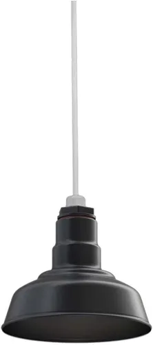 Miniatura 13 de Steel Lighting Co. Inglewood - Lámpara de granero Lámpara montada en el techo Cúpula redonda de 8 pulgadas vástago inclinado de 12 pulgadas