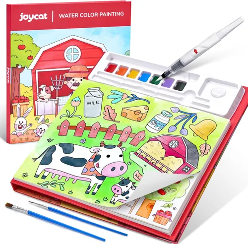 Miniatura 11 de JoyCat Libros de pintura con agua para colorear para niños pequeños, juegos de pintura de acuarela para niños de 3 a 5 4 a 8 años, actividades