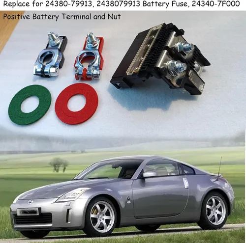Miniatura 3 de 24380-79915 2438079915 Fusible de Batería Fuselink Fusible 24340-7F000, tuercas de terminal positivo de batería, compatible con Nissan 350Z