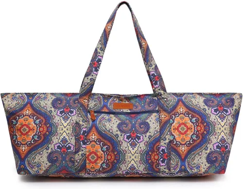 Bolsa grande para esterilla de yoga para mujeres y hombres, bolsa de gimnasio para viajes, pilates, oficina, playa, entrenamiento, con correa de