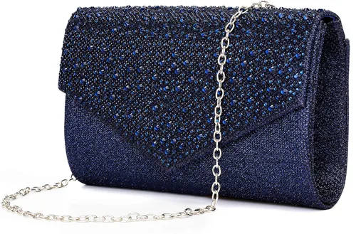 Miniatura 2 de CurvChic Bolso de noche para mujer bolso de mano con diamantes de imitación bolso de fiesta para novia y graduación
