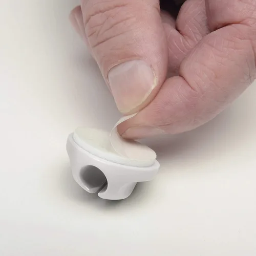 Miniatura 2 de D-Line Clips para ordenar cables, autoadhesivos, multiusos, bases para ordenar cables, paquete de 6 unidades, negro/gris/blanco