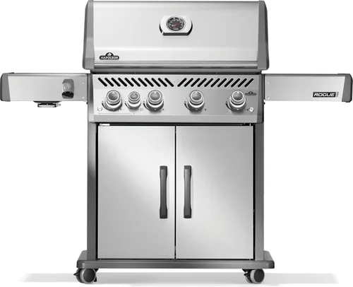 Miniatura 10 de Napoleon Rogue PRO 425 Parrilla de gas propano con quemador lateral infrarrojo, negro, parrilla duradera de 4 quemadores para patio trasero
