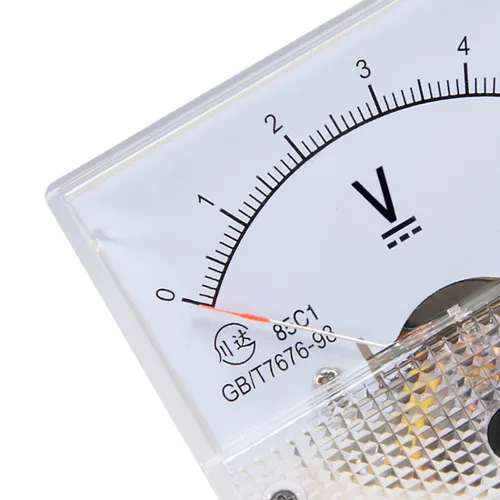 Miniatura 5 de uxcell Error del metro 85C1 del voltaje del indicador de voltaje del panel analógico de DC 0-5V el 2,5%