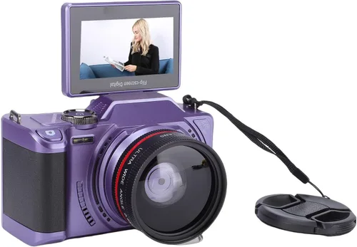 Miniatura 10 de EBTOOLS Cámara digital 4K, 64Mp, pantalla abatible de 3 pulgadas, rotación de 180, zoom digital 18X, enfoque automático, grabación de video, gran