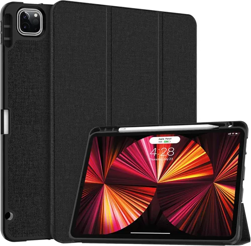 Soke Funda para iPad Pro 11 (M2) 2022/2021/2020 con soporte para lápices, [protección de cuerpo completo + carga de Apple Pencil + encendido y